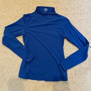 Skims Fits Everybody Turtleneck Long Sleeve, size L, Royal Blue